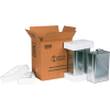 Two - 1 Gallon F-Style Haz Mat Shipper Kit, 11-3/8" x 8-3/16" x 12-3/8"