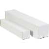 Global Industrial Square Mailing Tubes, 2"W x 2"D x 25"L, White - Pkg Qty 50