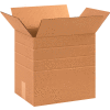 Multi-Depth Cardboard Corrugated Boxes 13-1/4" x 10-1/4" x 12" 200#/ECT-32 - Pkg Qty 25