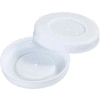 Plastic End Caps, 3" Dia., White, 100/Pack