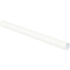 Mailing Tubes With Caps, 1-1/2" Dia. x 12"L, 0.06" Thick, White, 50/Pack