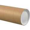 Jumbo Mailing Tubes with Caps 5" x 60", 0.125" Thick, Kraft - 15 Pack
