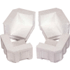Global Industrial Foam Corners, 4-7/8"L x 4"W x 3-1/4"H, White, 320/Pack