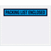 Panel Face Envelopes - "Packing List Enclosed" 5-1/2 x 7" Blue, 1000/Case