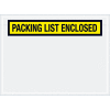 Panel Face Envelopes - "Packing List Enclosed" 6-3/4 x 5" Yellow, 1000/Case