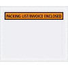 Panel Face Envelopes - "Packing List/Invoice Enclosed" 4-1/2 x 5-1/2" Orange - 1000/Case