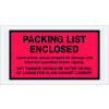 Full Face Envelopes - "Packing List Enclosed" 5-1/2 x 10" Red - 1000/Case