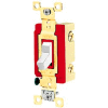 Bryant 4901BW Industrial Grade Toggle Switch, Single Pole, 20A, 120/277V AC, White