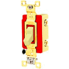 Bryant 4903PLC120 Industrial Grade Toggle Switch, Three Way, 20A, 120V AC, Pilot Clear