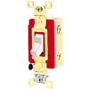 Bryant 4903W Industrial Grade Toggle Switch, Three Way, 20A, 120/277V AC, White