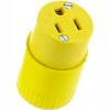Bryant 5969BY TECHSPEC&#174; Straight Blade Connector, 15A, 125V, Yellow, 2-Pole, 3-Wire