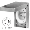 Bryant 70620MBWP Weather Protective Power Inlets, L6-20, 20A, 250V, Aluminum