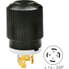 Bryant 71430NP TECHSPEC® Plug, L14-30, 30A, 125/250V, Black/White