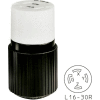 Bryant 71630NC TECHSPEC® Connector, L16-30, 30A, 3ph 480V AC, Black/White