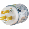 Bryant 8266T TECHSPEC® Straight Blade Plug, 15A, 125V, Clear, 5-15P, 2 Pole, 3 Wire