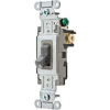Bryant CS120BGRY Commercial Grade Toggle Switch, Single Pole, 20A, 120/277V AC, Gray
