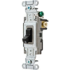 Bryant CS120BLK Commercial Grade Toggle Switch, Single Pole, 20A, 120/277V AC, Black