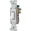 Bryant CSB120BW Commercial Grade Toggle Switch, Single Pole, 20A, 120/277V AC, White