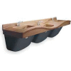 Bradley Corp® Lavatory System, High On Left And Right, Series FL3H, 3 Person