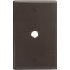 Bryant NP11 Telephone and Coax Plate, 1-Gang, Standard, Brown Nylon, Box