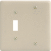 Bryant NP113I Toggle Blank Combo Plate, 2-Gang, Standard, Ivory Nylon