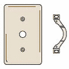 Bryant NP12I Telephone and Coax Plate, 1-Gang, Standard, Ivory Nylon, Strap