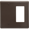 Bryant NP1326 Blank Styleline Combo Plate, 2-Gang, Standard, Brown Nylon