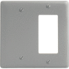 Bryant NP1326GY Blank Styleline Combo Plate, 2-Gang, Standard, Gray Nylon