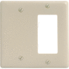 Bryant NP1326I Blank Styleline Combo Plate, 2-Gang, Standard, Ivory Nylon