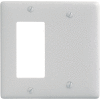 Bryant NP1326W Blank Styleline Combo Plate, 2-Gang, Standard, White Nylon