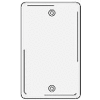 Bryant NP13W Box Mounted Blank Plate, 1-Gang, Standard, White Nylon