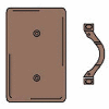 Bryant NP14 Strap Mounted Blank Plate, 1-Gang, Standard, Brown Nylon