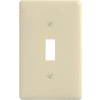 Bryant NP1AL Toggle Plate, 1-Gang, Standard, Almond Nylon