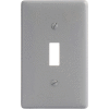 Bryant NP1GY Toggle Plate, 1-Gang, Standard, Gray Nylon