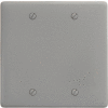 Bryant NP23GY Box Mounted Blank Plate, 2-Gang, Standard, Gray Nylon