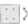 Bryant NP24W Strap Mounted Blank Plate, 2-Gang, Standard, White Nylon