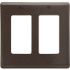 Bryant NP262 Styleline Rectangular Plate, 2-Gang, Standard, Brown Nylon