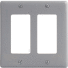 Bryant NP262GY Styleline Rectangular Plate, 2-Gang, Standard, Gray Nylon