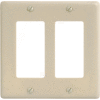 Bryant NP262I Styleline Rectangular Plate, 2-Gang, Standard, Ivory Nylon