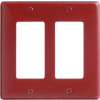 Bryant NP262R Styleline Rectangular Plate, 2-Gang, Standard, Red Nylon