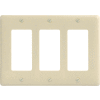 Bryant NP263AL Styleline Rectangular Plate, 3-Gang, Standard, Almond Nylon