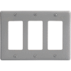 Bryant NP263GY Styleline Rectangular Plate, 3-Gang, Standard, Gray Nylon