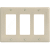 Bryant NP263I Styleline Rectangular Plate, 3-Gang, Standard, Ivory Nylon