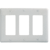 Bryant NP263W Styleline Rectangular Plate, 3-Gang, Standard, White Nylon