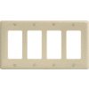 Bryant NP264I Styleline Rectangular Plate, 4-Gang, Standard, Ivory Nylon