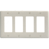 Bryant NP264LA Styleline Rectangular Plate, 4-Gang, Standard, Light Almond Nylon
