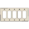 Bryant NP265LA Styleline Rectangular Plate, 5-Gang, Standard, Light Almond, Nylon