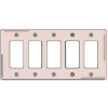 Bryant NP265I Styleline Rectangular Plate, 5-Gang, Standard, Ivory Nylon