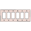 Bryant NP266I Styleline Rectangular Plate, 6-Gang, Standard, Ivory Nylon