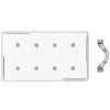 Bryant NP44W Strap Mounted Blank Plate, 4-Gang, Std, White Nylon